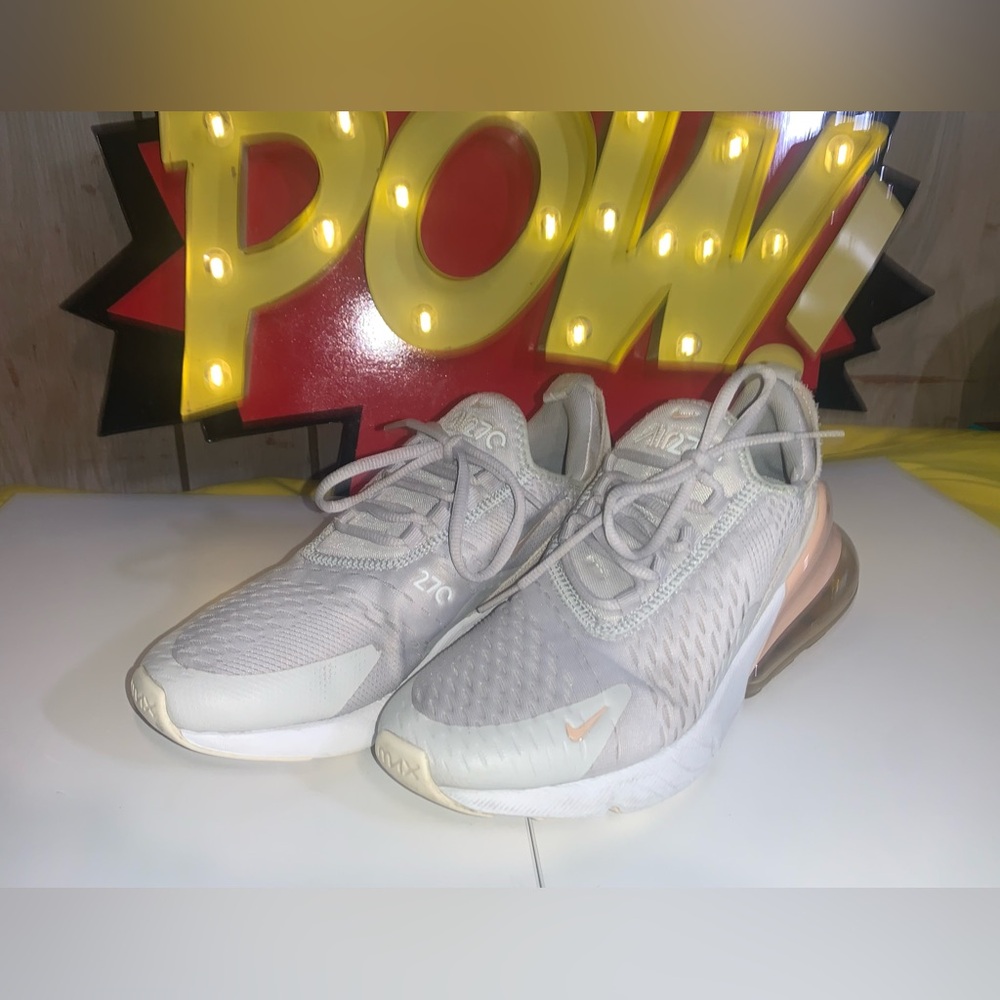 Nike Women's Air Max 270 
Light Bone /Sesame-Sail Color-way
Size 8, Used No Box